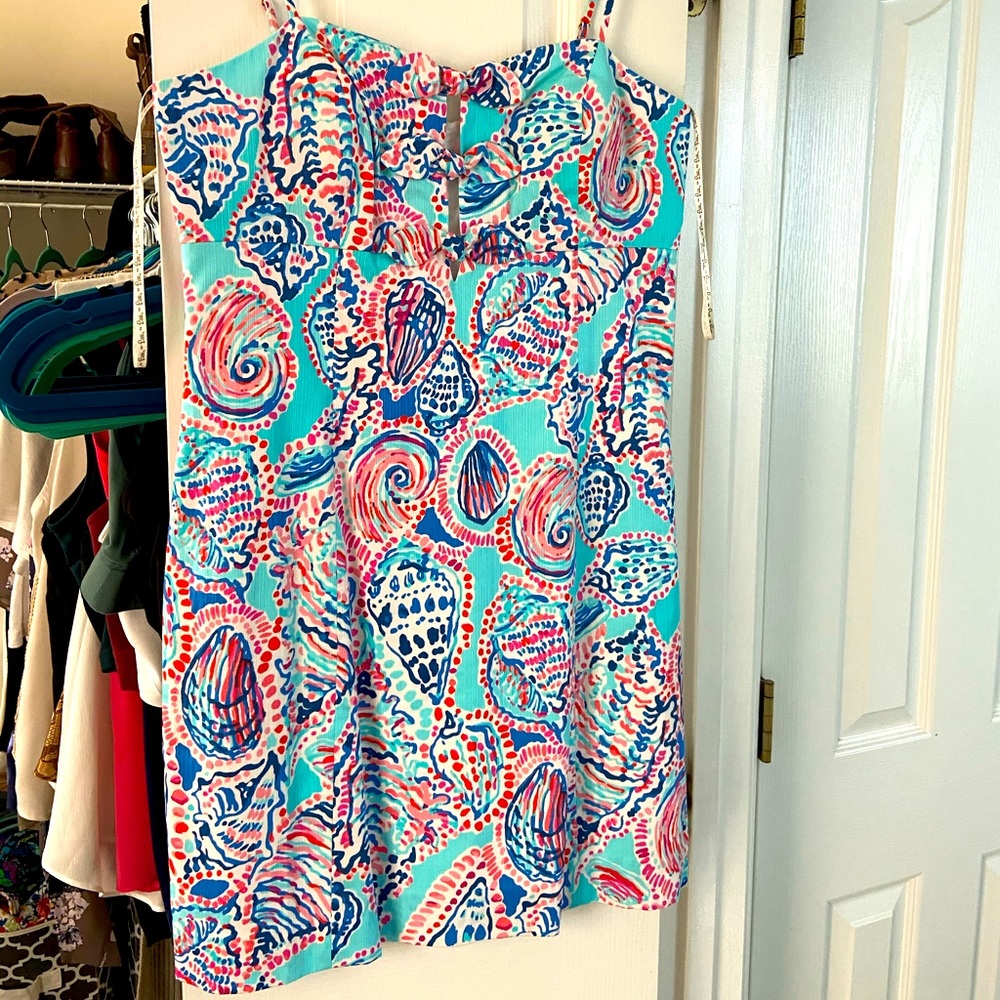Lilly Pulitzer Petra Seashell Bow Front Dress 8